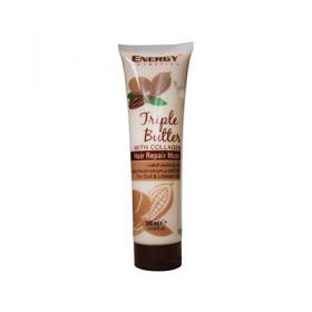 Hair Repair Mask - Triple Butter with Collagen for Dull and Lifeless Hair by Energy Cosmetics 300ml