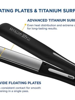 best hair straightener for thick hair Ikonic Pro titanium shine 3.0 with titanium plates
