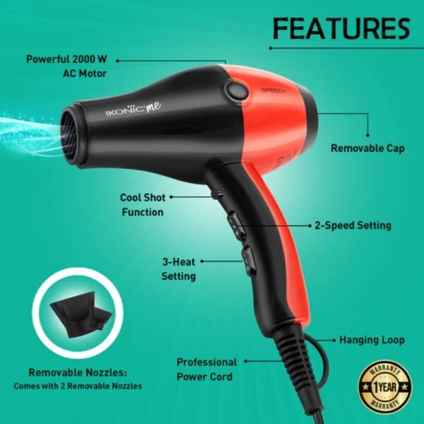 Ikonic speedy hair dryer features