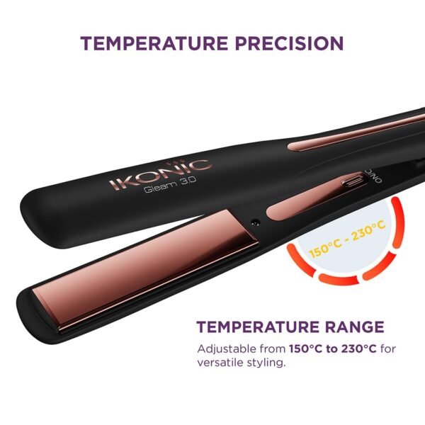 Ikonic gleam hair straightener 3.0 temperature precision