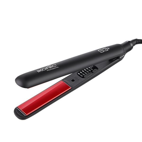 Ikonic S3+ Electric Hair Straightener (Black & Red)