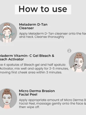 O3+ Power Brightening facial Kit how to use