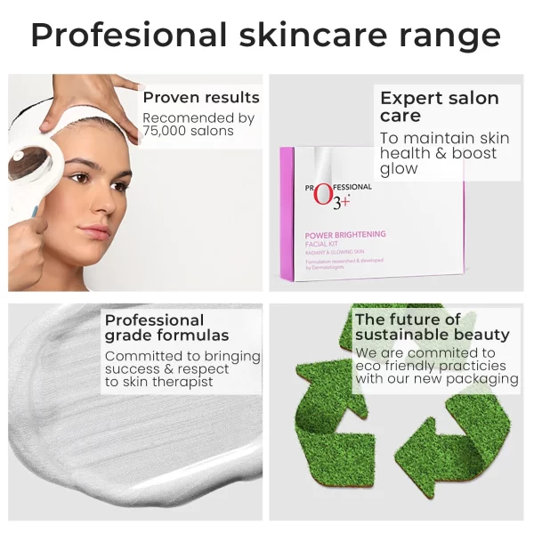 O3+ professional skin care range