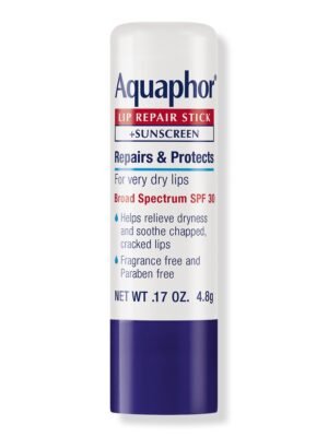Aquaphor lip repair stick close up