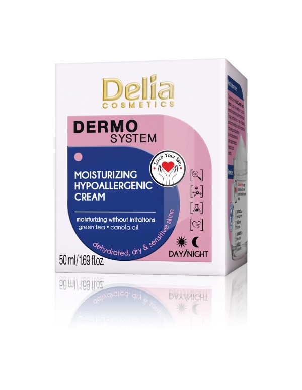 Delia face cream moisturizer hypoallergenic box