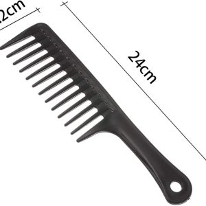 wide tooth detangling comb size
