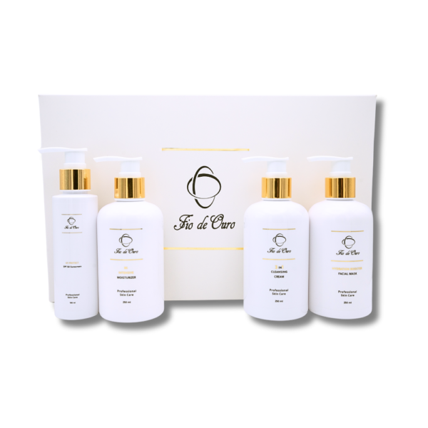 skin care gift set Fio de Ouro skin care box and bottles