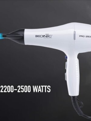 Ikonic Pro 2500+ hair dryer white high power