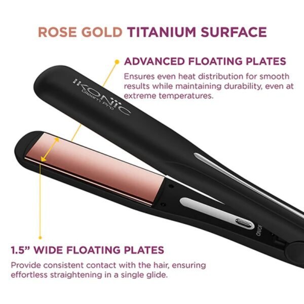 professional hair straightener Ikonic advanced wide floating plates