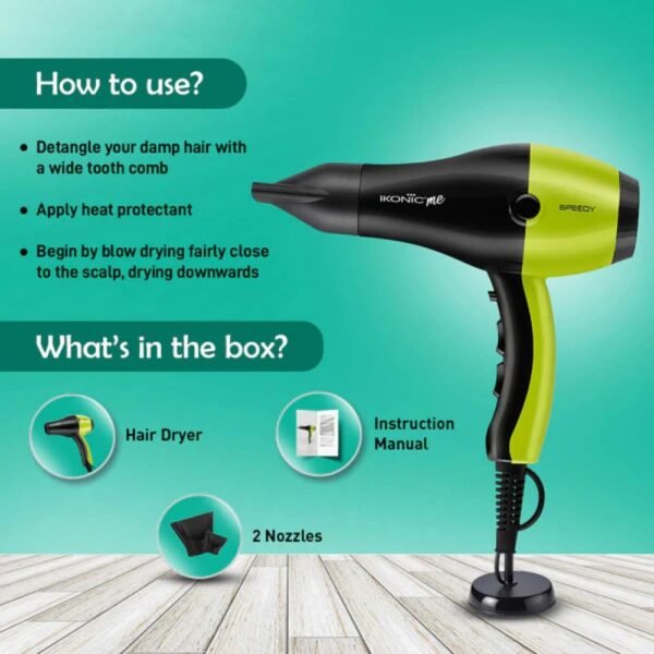 Best Budget hair Dryer Speedy hair Dryer green how to use