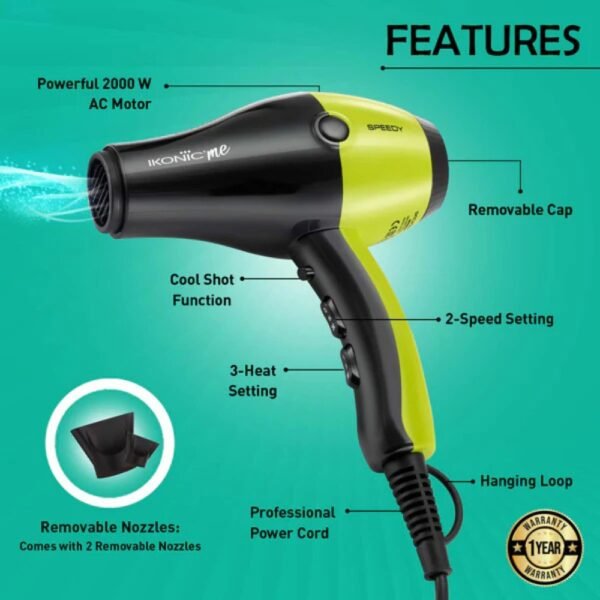 Best Budget hair Dryer Speedy hair Dryer green features