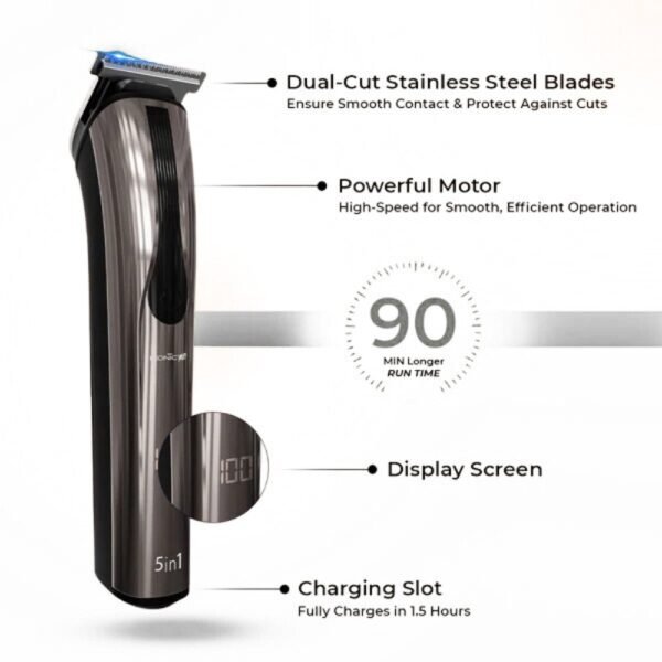 Ikonic 5 in 1 Groomer Trimmer features