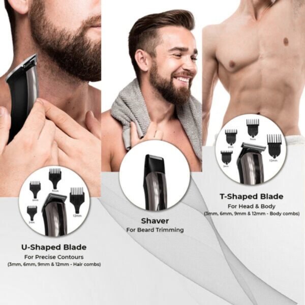 Ikonic 5 in 1 Groomer Trimmer with for face and body