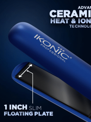Ikonic S3+ Electric Hair Straightener (Blue & Black) floating plate