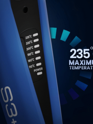 Ikonic S3+ Electric Hair Straightener (Blue & Black) high heat