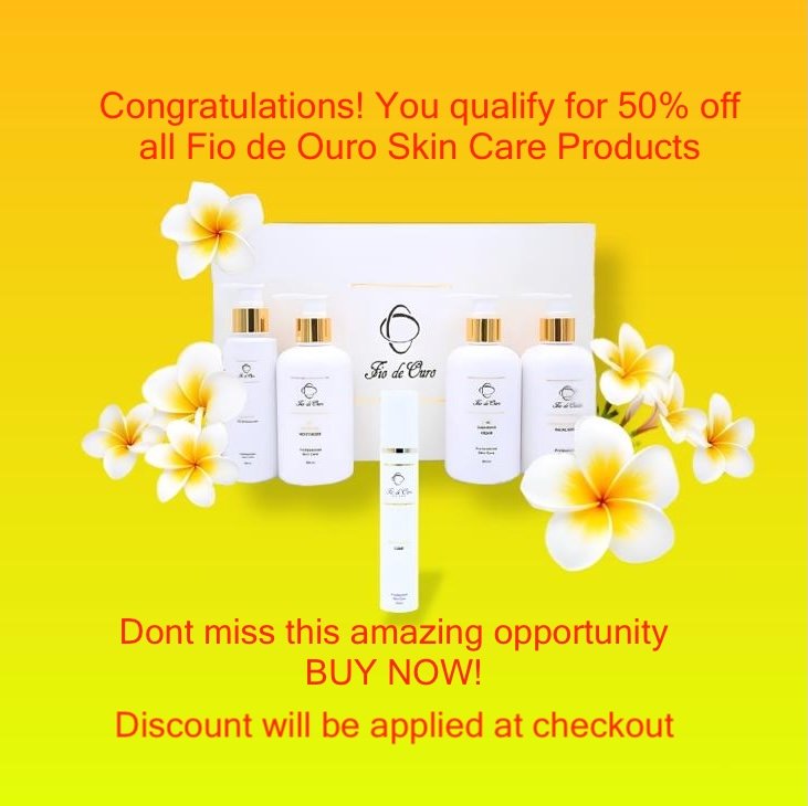 Popup for 50% off Fio de Ouro Products